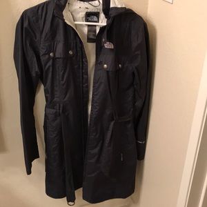North face long grace rain jacket
